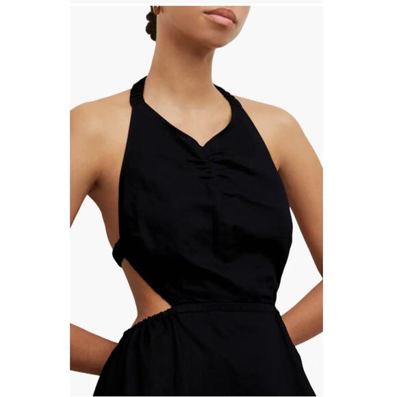 Allsaints Ludo Linen & Cotton Halter Dress Size 8 - Picture 4 of 9